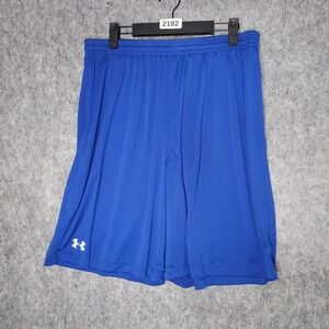Under Armour UA Team Micro Basketball Shorts Black Athletic Size XL Blue Loose